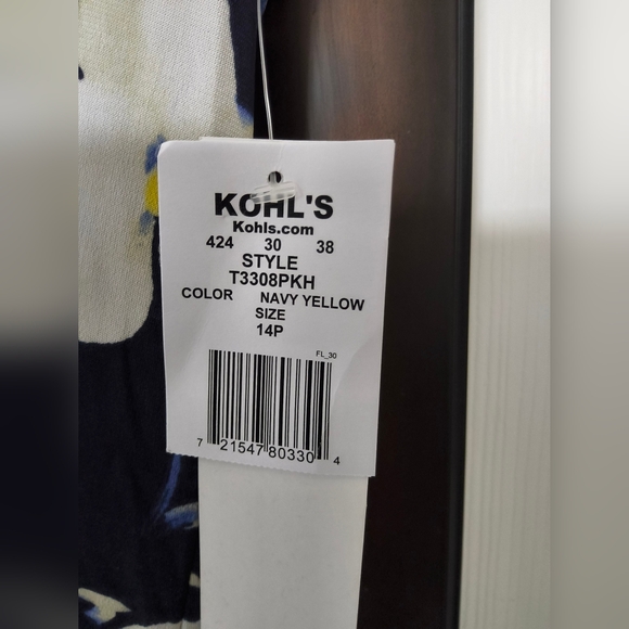 Navy Floral Midi Dress - Picture 4 of 6